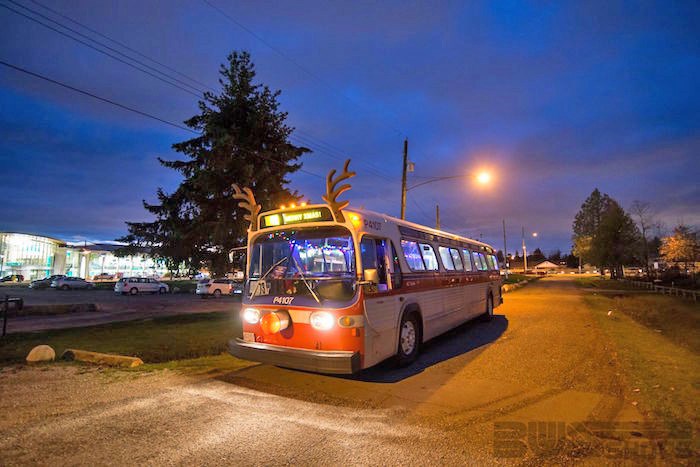 On Dec. 14 at vintage BC Transit bus sporting antlers and red nose will tour local neighbourhoods tw