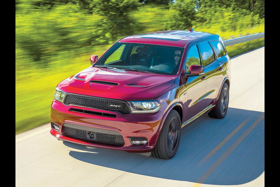 The Dodge Durango SRT is unlike any other SUV on the market, sporting a HEMI V-8 that delivers jaw dropping performance and acceleration that matches luxury vehicles that cost twice the price. It’s still pretty pricey, but is a relative value compared to SUVs from Range Rover or Porsche. photo supplied