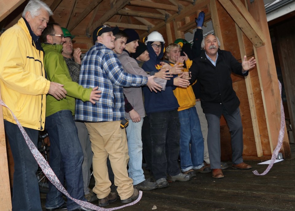 Ribbon cutting of bike barn