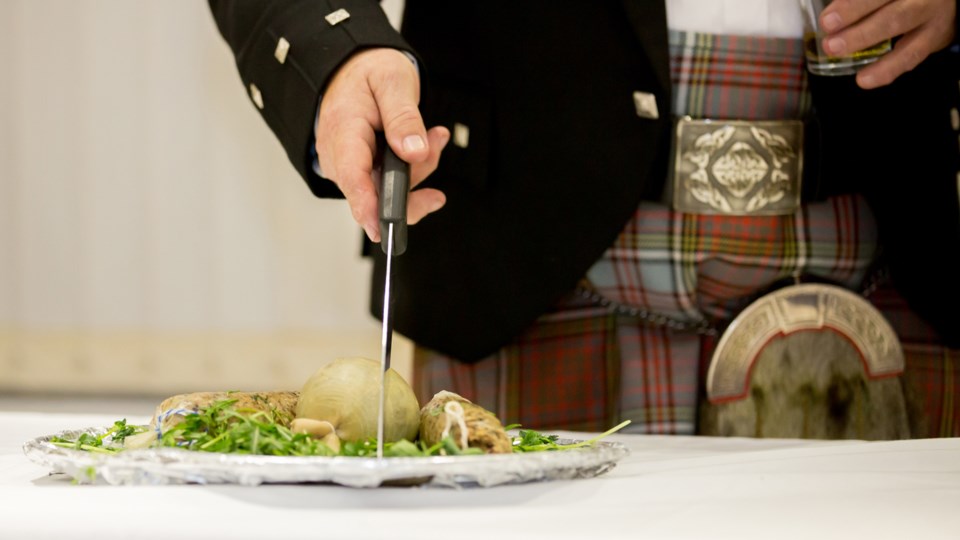 Robbie Burns dinner, stock photo