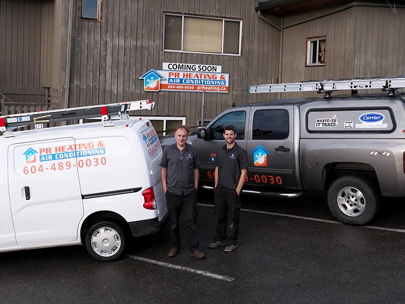 Powell River Heating & Air Conditioning owners Gary Slootweg [left] and Peter Bordignon