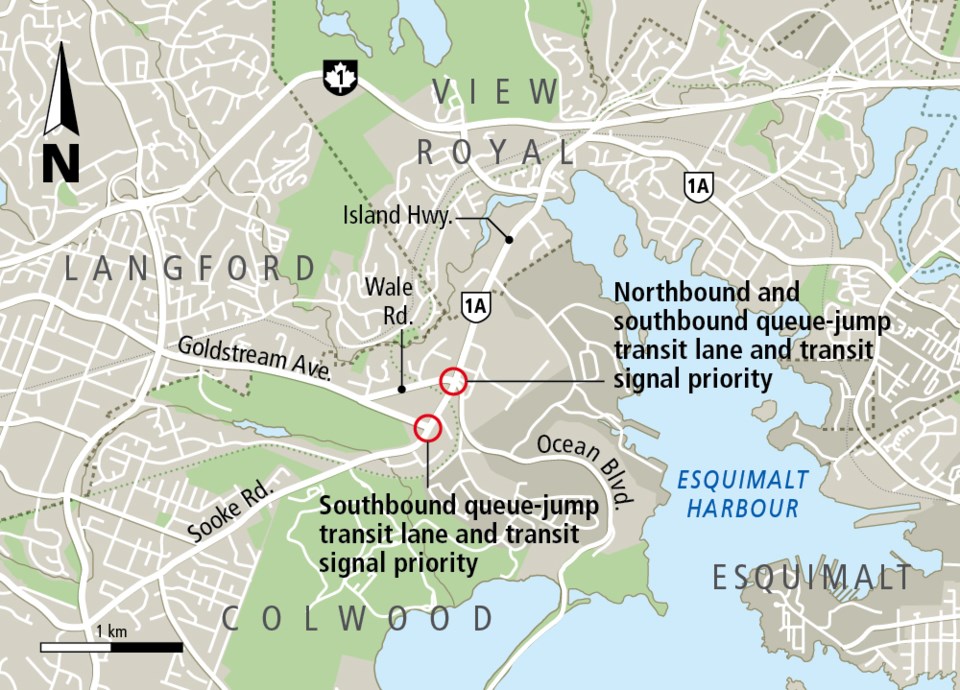 Map - Colwood transit plan, December 2018