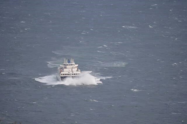 The 2:20 p.m. Queen of Capilano sailing approaches Snug Cove.