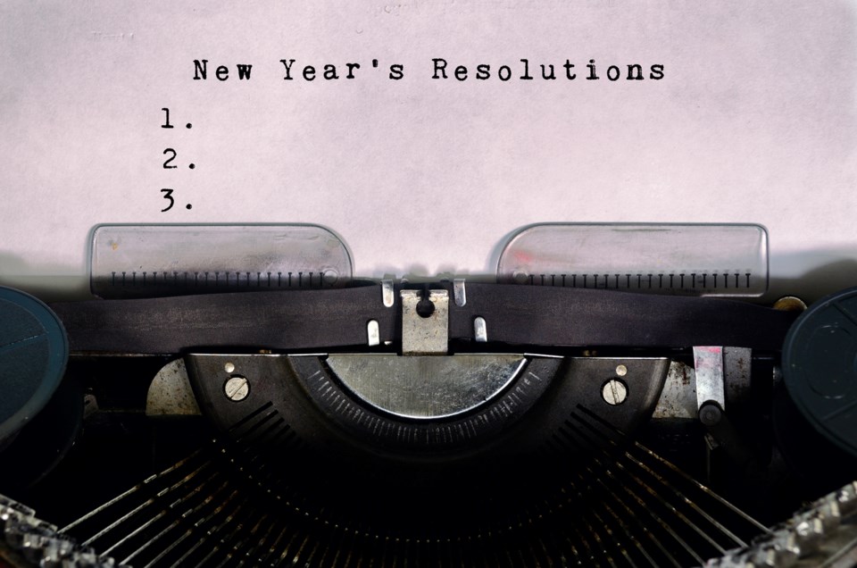 New Year's resolutions, stock photo