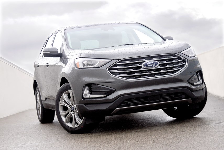 The stylish and practical Ford Edge joins the Escape and Explorer as the backbone of Ford’s fleet as the American automaker moves away from producing sedans. The Edge is meant to be the slightly cooler and sleeker Ford CUV offering. It is available at Cam Clark Ford in the Northshore Auto Mall. photo Mike Wakefield, North Shore News