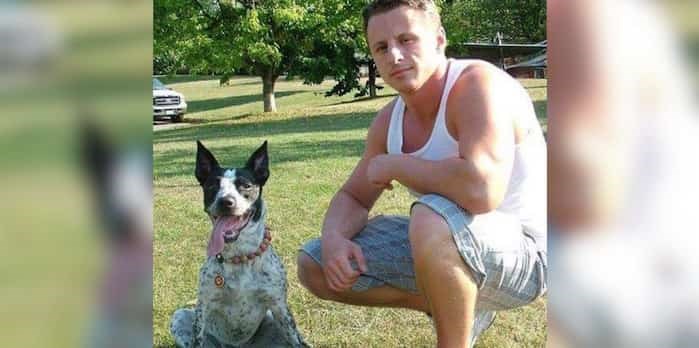 Derrieck McNeil with his dog