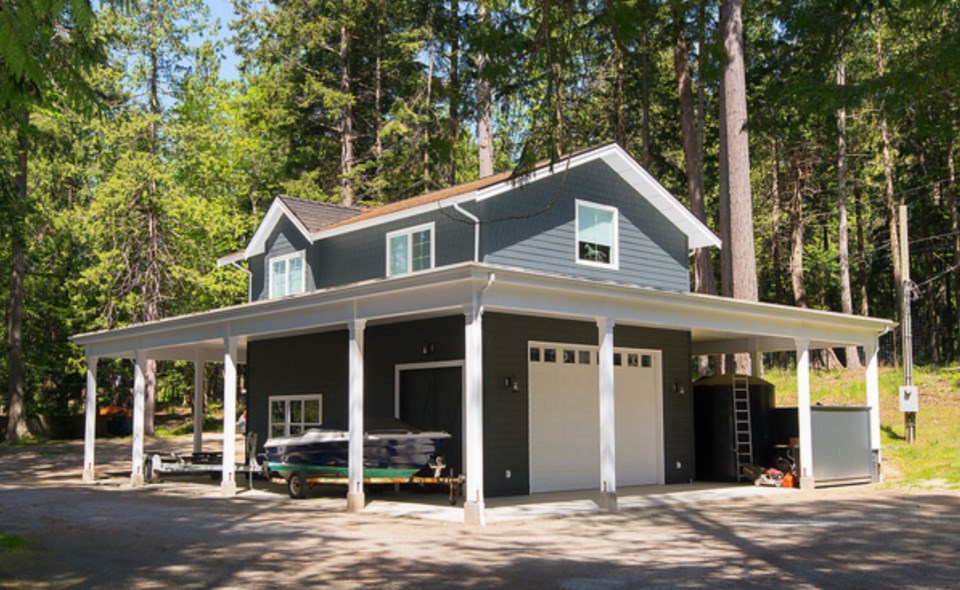 Galiano estate storage coach house