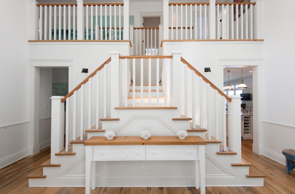 Galiano estate foyer stairs