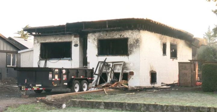 Fire damaged home on Trent Street