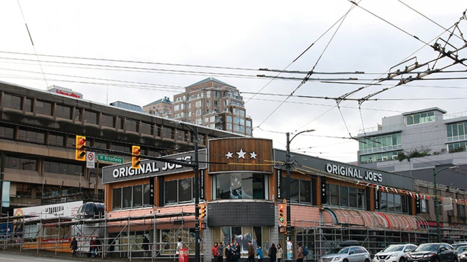 A seven-storey, mixed-use building is slated to replace the Original Joe’s corner site at Cambie Str