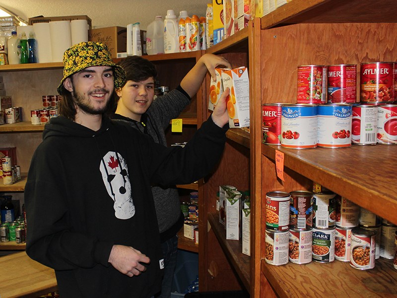 Powell River students Jacob Astells [left] and Hunter Hatch