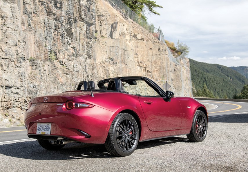 As the automotive world drifts towards a future of larger, heavier, more complex machines, there is one little car that continues to zip through the sea of CUVs: the Mazda MX-5. The 2019 version keeps that old-school roadster charm while adding in the modern conveniences drivers now expect. It is available at Morrey Mazda in the Northshore Auto Mall. photo supplied Brendan McAleer