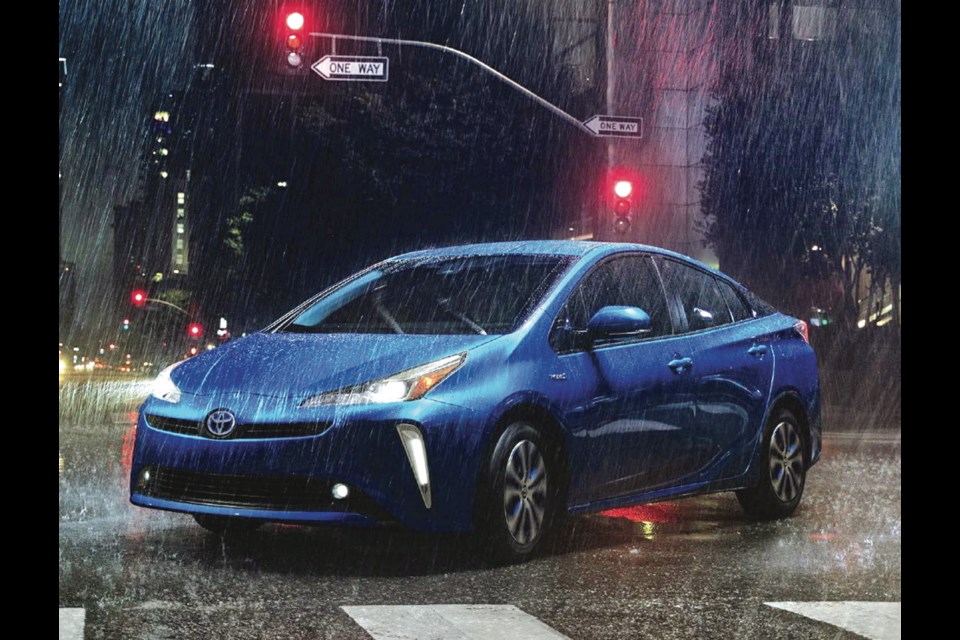 The Prius AWD-e uses an electric motor to drive the rear wheels from a standstill and to aid traction up to 70 km/h.