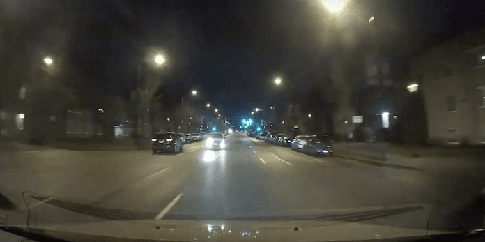 Dash cam footage captured a driver speeding down Cambie Street in the wrong lane. Photo 2PinkLimez /