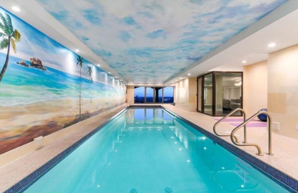 $18.6m West Van mansion indoor pool views