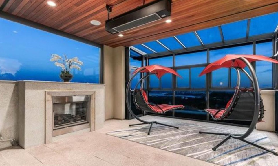$18-6m West Van mansion indoor outdoor sunroom