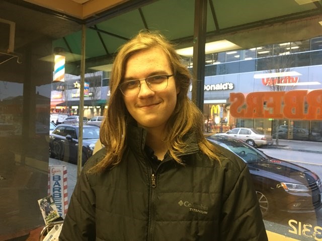 Before: After growing his hair for nearly two years, New West teen Miller Linke recently went to Gem on Sixth Street for a haircut. Linke, a member of the New Westminster Youth Ambassador Society’s 2019 team, is donating the hair so a wig can be made for a kid with cancer.