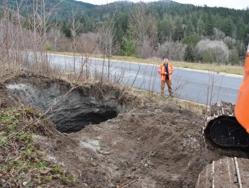 A sinkhole that developed in the Seawatch neighbourhood over the Christmas holidays