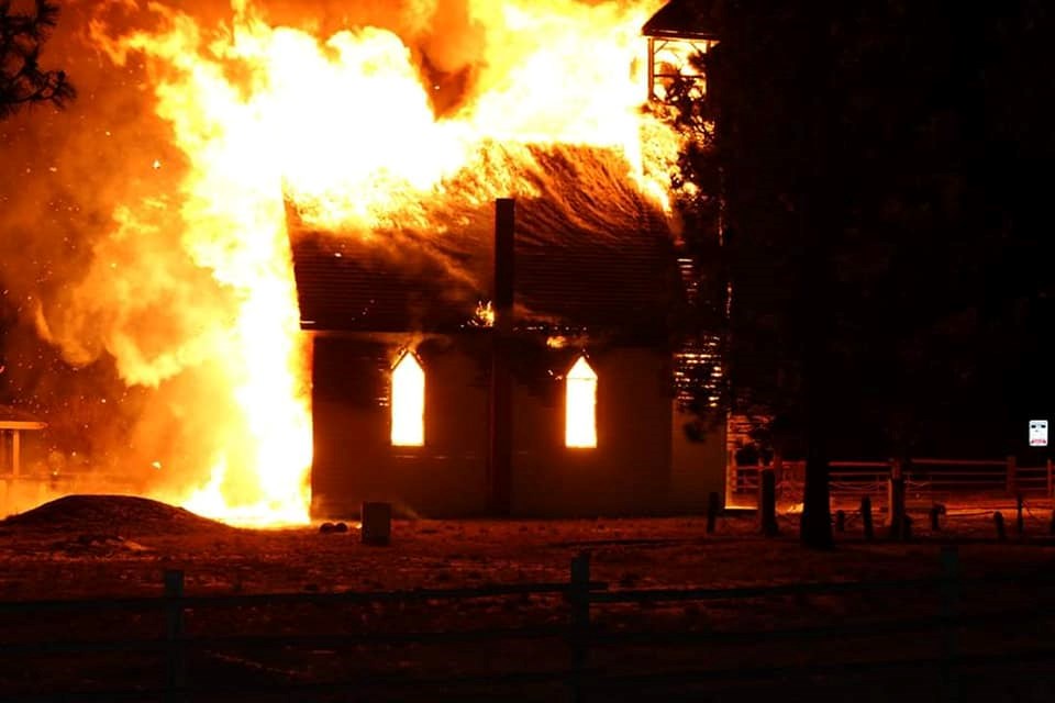 Merritt church fire