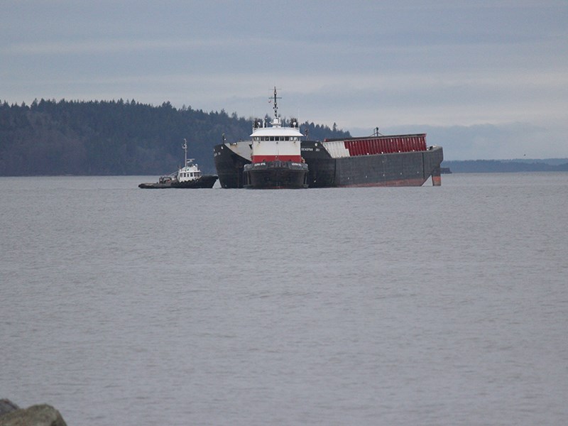 Barge near Powell River