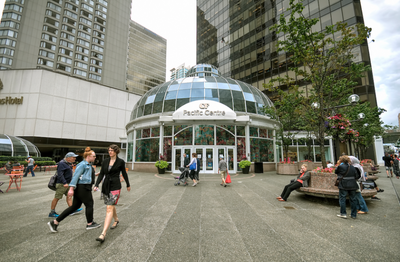 CF Pacific Centre has been ranked the second most productive shopping mall in Canada, according to a