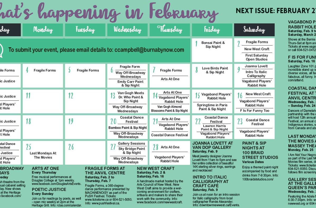Busy February for New Westminster events New West Record