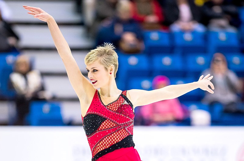 Coquitlam's Larkyn Austman skates her short program at the Canadian Tire national skating championships in Saint John, N.B.