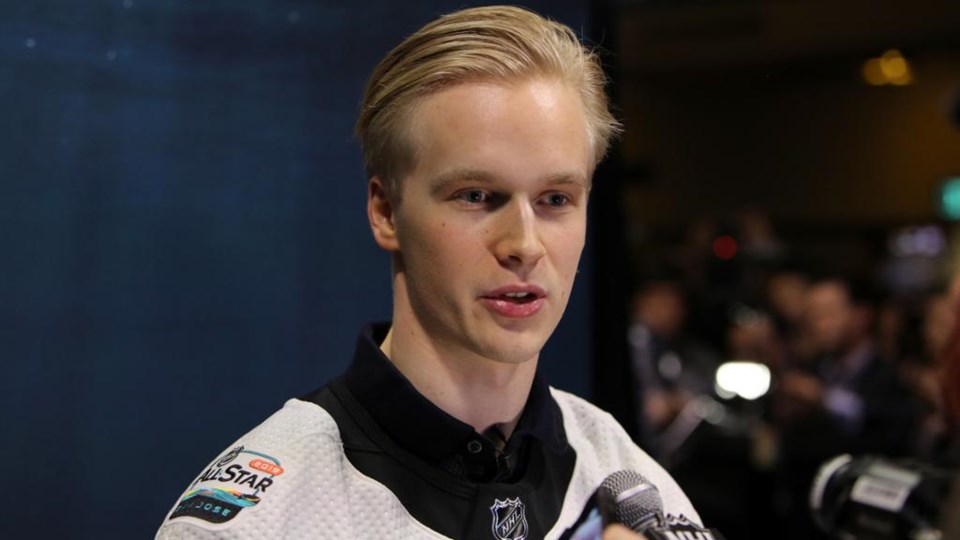 Elias Pettersson at the 2019 All-Star Weekend