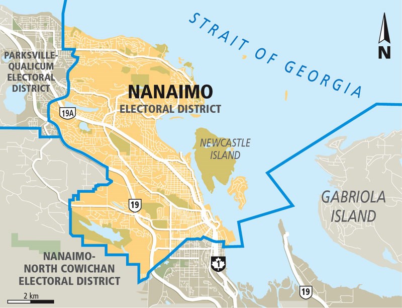 Map - Provincial riding of Nanaimo