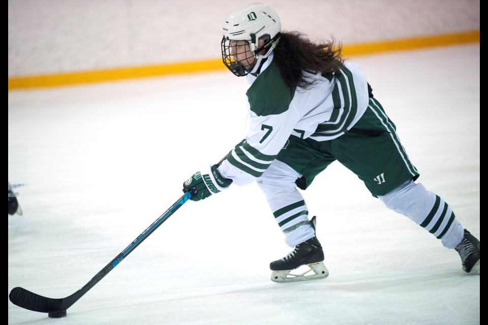 Richmond's Katie Chan is spending her Grade 10 year at the Delta Hockey Academy where she leads the Wild in scoring. Next month she is suiting up for the BC U18 team at the Canada Winter Games.