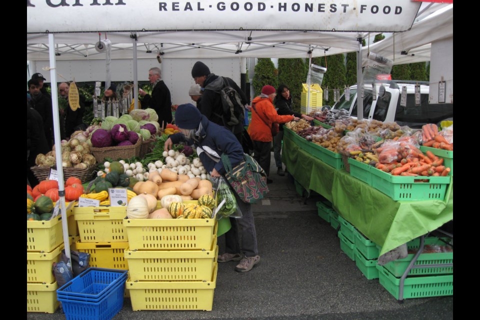 Winter vegetables at the Farmers Market, Nat Bailey stadium, January 2019. Photo: S. Eiche