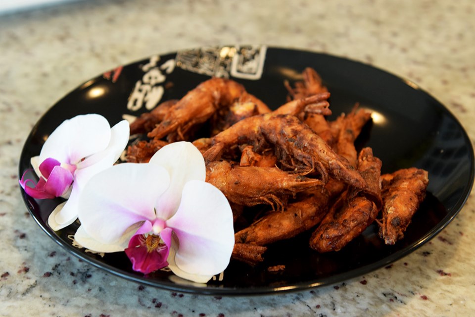 The crispy shell prawns are an excellent dish to serve for Chinese New Year, says Richmond actor Colin Foo. Photo: Richmond News/Megan Devlin