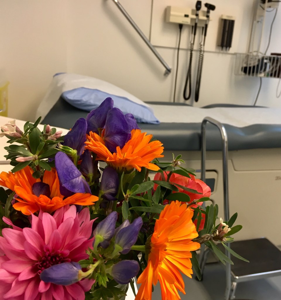 Mary Letson presented this bouquet of flowers to her oncologist at their last appointment.