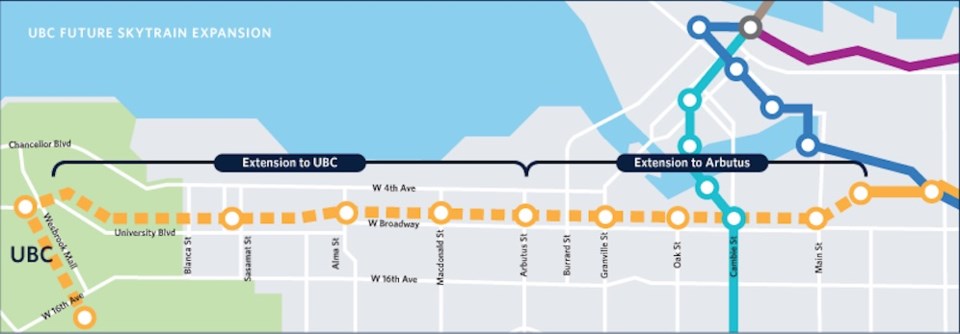 Proposed extension of the Millennium Line to UBC (UBC Rapid Transit)