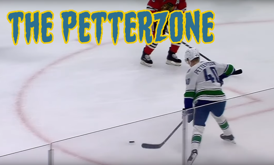THE PETTERZONE - Elias Pettersson lining up a one-timer on the power play