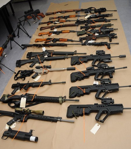Weapons and explosives were seized from a Campbell River home