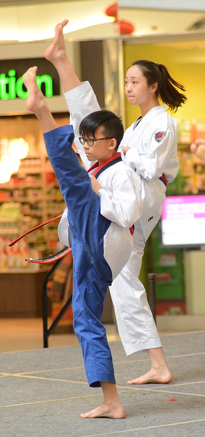 Chinese New Year martial arts kicking