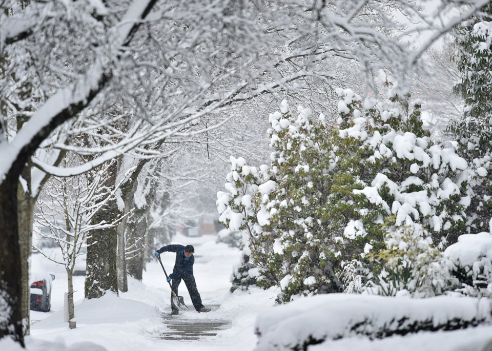 snow sidewalk