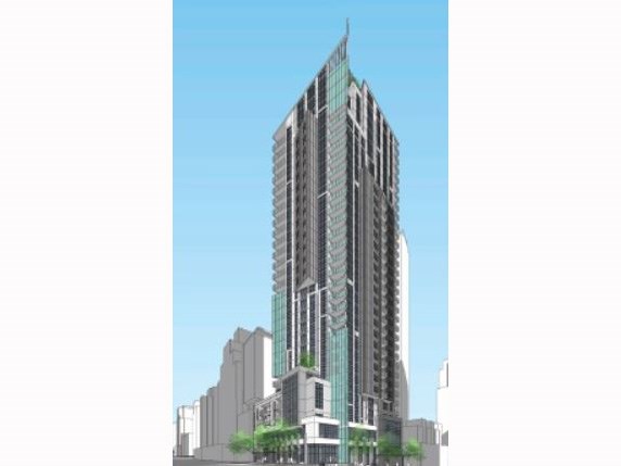 The proposed 35-storey building would feature 159 market residential units and cultural space.