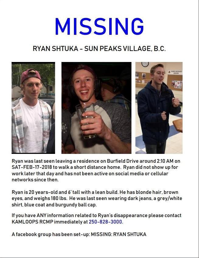 Ryan Shtuka missing poster