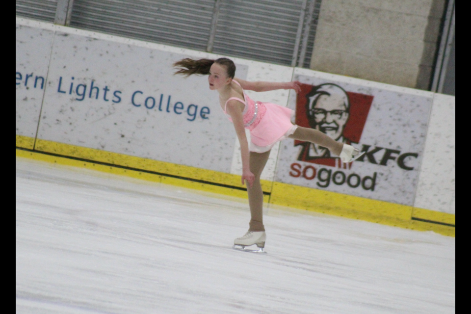 One of DC’s hometown skaters, the Mile Zero Figure Skating Club’s Nataya Lenart, skating on the Saturday afternoon.