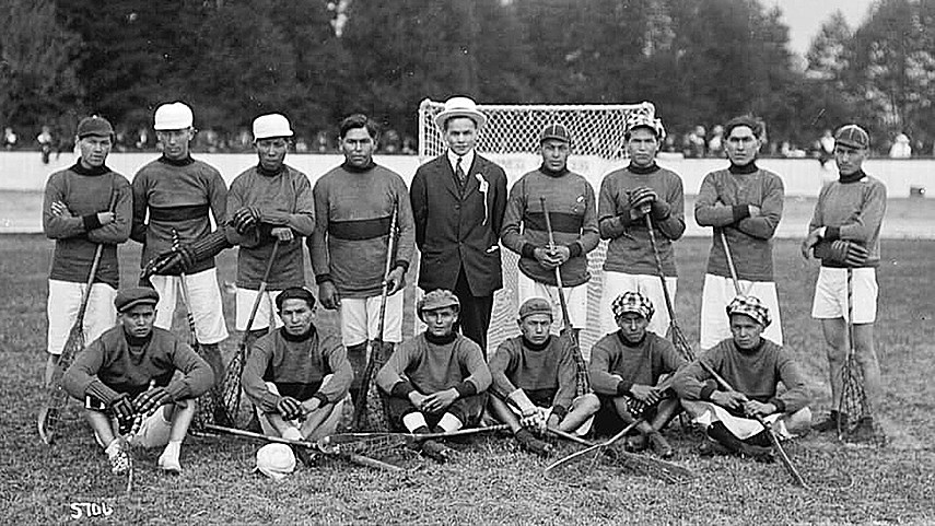 Xwechtáal Andrew Paull (back row centre) was the coach, manager, and driving force behind the legendary North Shore Indians lacrosse team that went all the way to the Mann Cup national championship final in 1936. Paull, who was also a powerful First Nations activist, will be inducted into the North Shore Sports Hall of Fame next month. photo supplied Dennis Joseph Collection