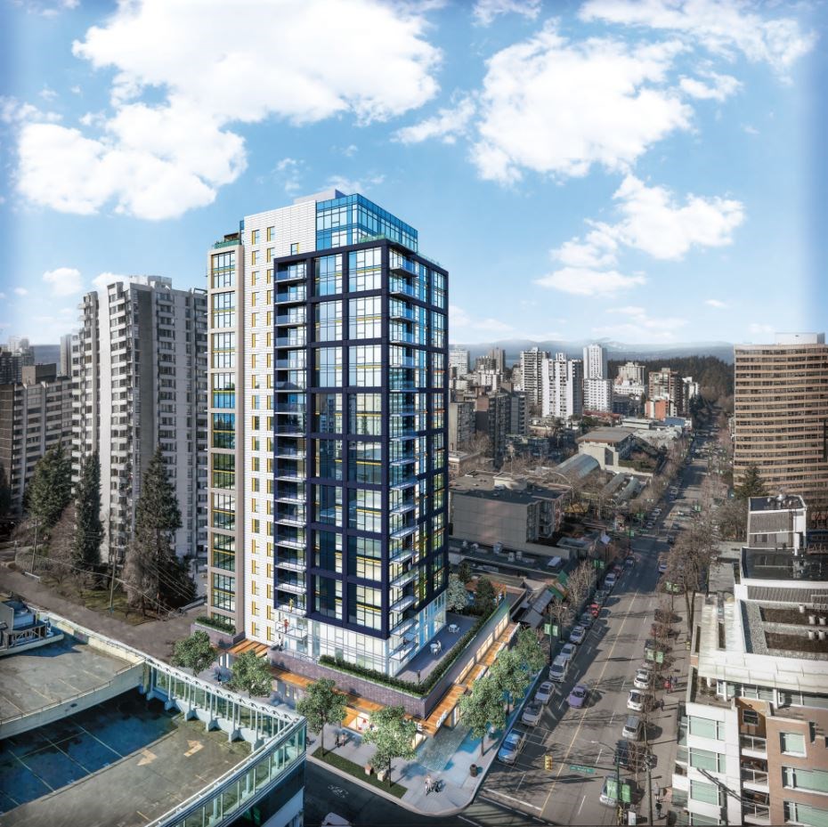 The tower is being built on Robson at Nicola Street and is expected to be completed in 2021. Renderi