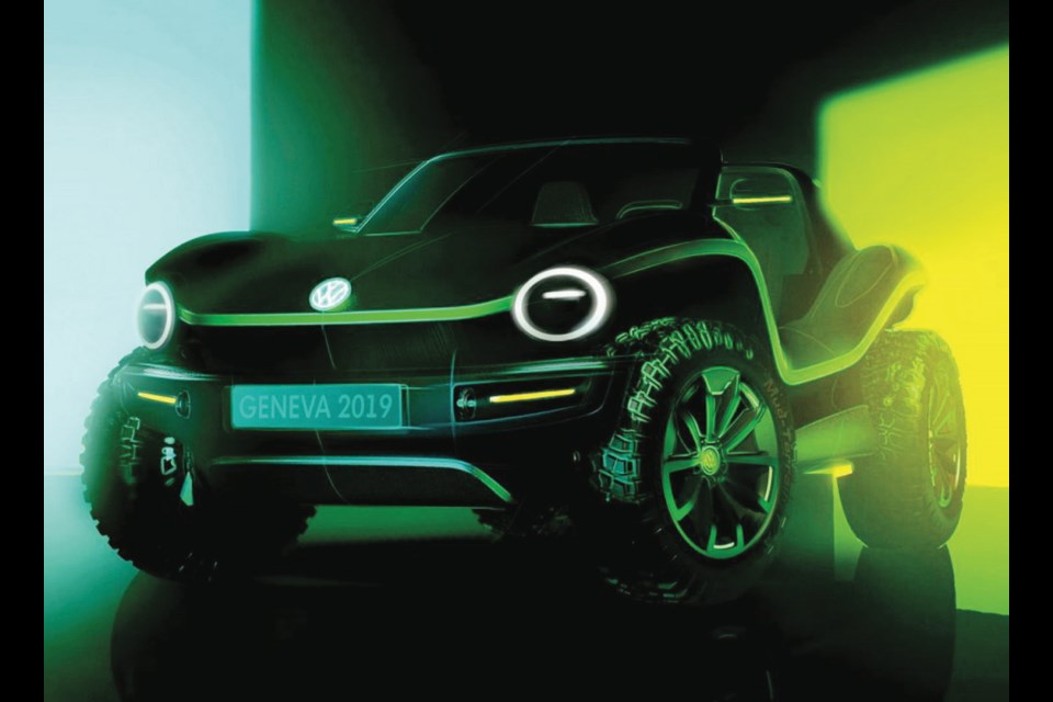 Volkswagen intends to unveil an electric buggy at the upcoming auto show in Geneva, Switzerland.