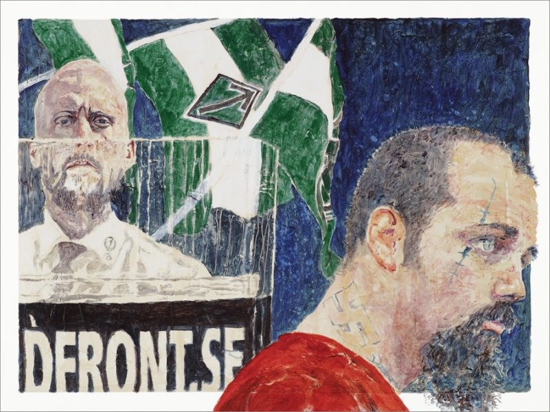 David Haughton's art explores images of angry white men, taken from news coverage around the world.