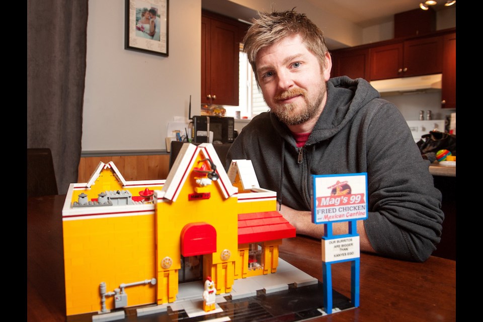Keith Reed, a self described Adult Fan of Lego, or AFOL, with a version of Squamish restaurant Mag's 99.