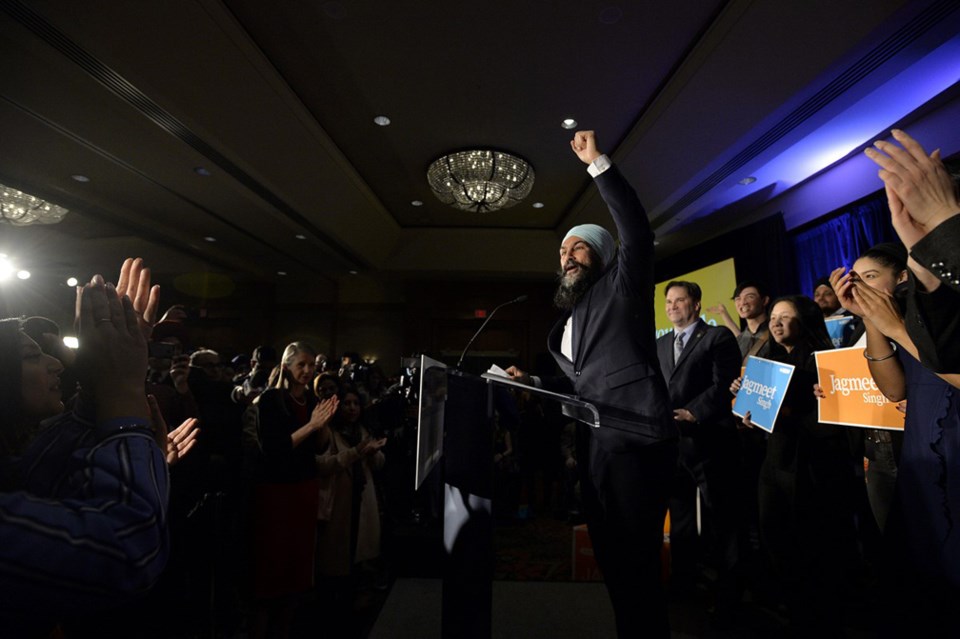 jagmeet singh on election night