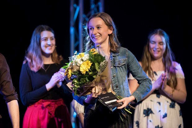 Laura Marenych won the top prize singing “Wait A Bit” from the musical Just So in Delta Idol's senior category