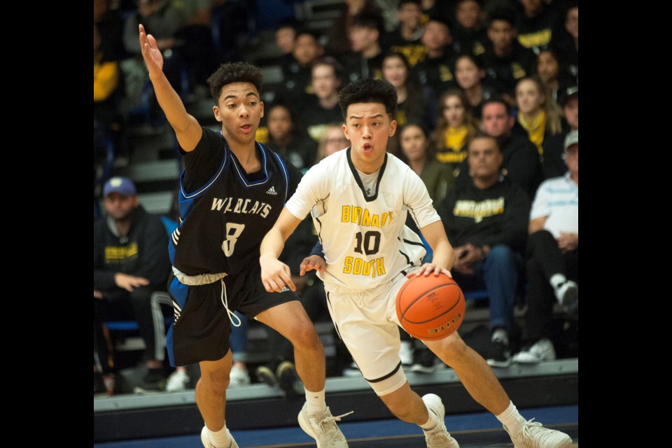 Burnaby South captain Jareb Pineda helped spark his team through a perfect season, capped by Tuesday's 66-37 win over the R.A. McMath Wildcats in the B.C. junior boys basketball championship final at the Langley Events Centre.