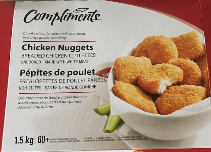 Compliments brand chicken nuggets have been recalled from the marketplace due to a possible salmonel